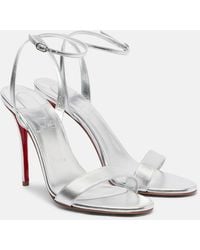 Christian Louboutin - Miss Z 100 Metallic Leather Sandals - Lyst