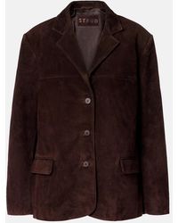 STAUD - Corrine Suede Jacket - Lyst
