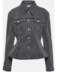 Magda Butrym - Peplum Denim Jacket - Lyst