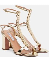 Aquazzura - Sandalen Destiny Gladiator 85 Aus Leder - Lyst