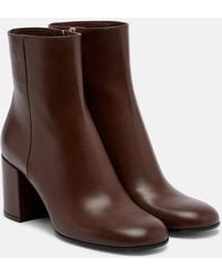 Gianvito Rossi - Joelle Leather Ankle Boots - Lyst