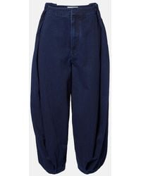Loewe - Draped Wide-Leg Jeans - Lyst