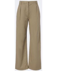 The Row - Adler Cotton And Cashmere Wide-Leg Pants - Lyst