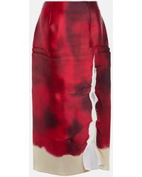 Prada - Falda de tubo con estampado abstracto - Lyst