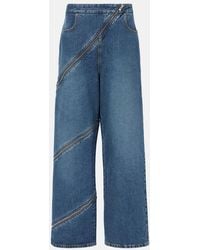Alaïa - Zip-Up Wide-Leg Jeans - Lyst
