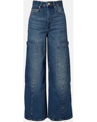 Ganni - Mid-Rise Cargo Jeans - Lyst