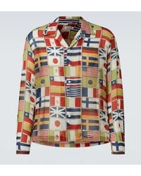 Bode - Camisa International De Seda Estampada - Lyst
