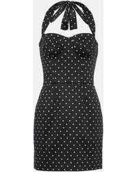 Dolce & Gabbana - Short Cotton Corset Dress With Polka-Dot - Lyst