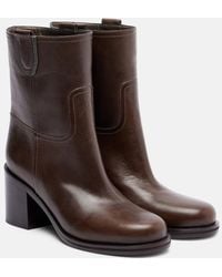 Brunello Cucinelli - Leather Ankle Boots - Lyst