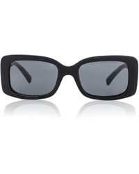 Versace Vintage Logo Rectangular Sunglasses - Black