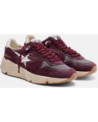 Golden Goose - Running Nylon Suede-Trimmed Sneakers - Lyst
