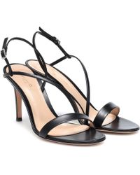 Gianvito Rossi Sandalen Manhattan 85 aus Leder - Schwarz