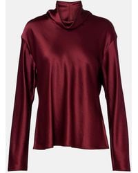 Leset - Top Barb Aus Satin - Lyst