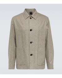 Zegna - Melange Wool Flannel Jacket - Lyst