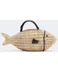 STAUD - Cleo Small Wicker Top-Handle Bag - Lyst