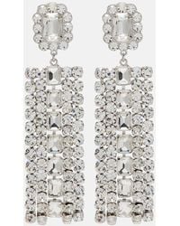 Self-Portrait - Crystal-Embellished Drop Earrings - Lyst