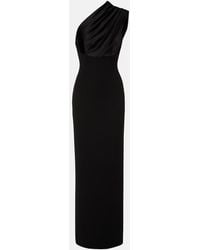 Solace London - Gracie One-Shoulder Satin-Trimmed Gown - Lyst