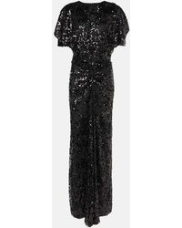 Victoria Beckham - Sequined Gathered Gown - Lyst