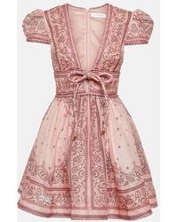 Zimmermann - Abito Corto Matchmaker Con Stampa - Lyst