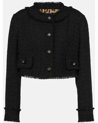 Dolce & Gabbana - Cropped-Jacke Aus Tweed - Lyst
