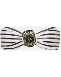 SAME - Rose Floral-Applique Bandeau Bikini Top - Lyst