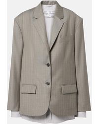 Acne Studios - Striped Wool Jacket - Lyst
