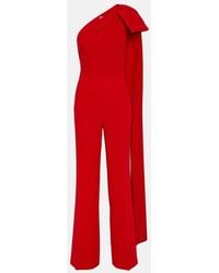Roland Mouret - Jumpsuit asimmetrica in cady con fiocco - Lyst