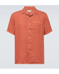 Canali - Camisa de lino - Lyst