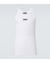 Dolce & Gabbana - Ribbed-Knit Cotton Tank Top - Lyst