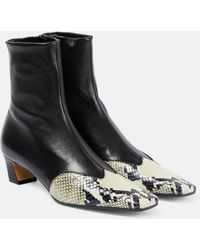 Khaite - Dallas Leather Ankle Boots - Lyst