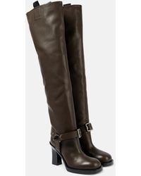 Burberry - Leather Over-The-Knee Boots - Lyst