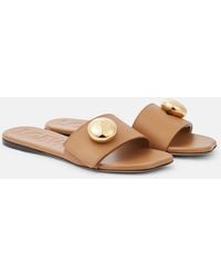 Loewe - Leather Pebble Sandals - Lyst