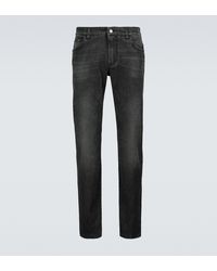 Herren Bekleidung Jeans Jeans mit Gerader Passform Dolce & Gabbana Denim Jacquard-Jeans DG in Blau für Herren 