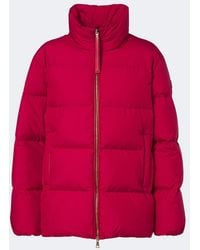 Moncler - Leather-Trimmed Down Jacket - Lyst