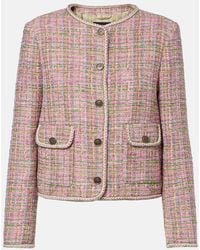 Etro - Checked Cotton-Blend Tweed Jacket - Lyst
