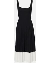 STAUD - Ellison Knitted Midi Dress - Lyst