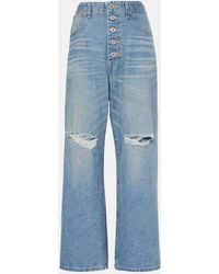 Junya Watanabe - Cutout Wide-Leg Cotton Jeans - Lyst