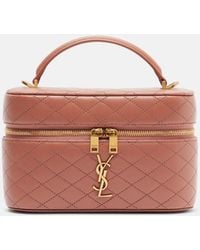 Saint Laurent - Gaby Quilted Leather Vanity Bag - Lyst