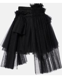 Noir Kei Ninomiya - Mesh Midi Skirt - Lyst