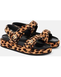 Tory Burch - Kira Leopard Print Sandals - Lyst