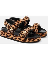 Tory Burch - Kira Leopard Print Sandals - Lyst