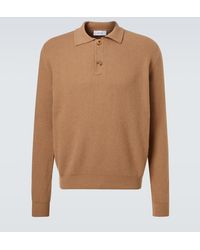 Lardini - Wool And Cashmere Polo Sweater - Lyst