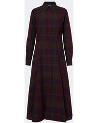 Polo Ralph Lauren - Plaid Cotton-Blend Shirt Dress - Lyst