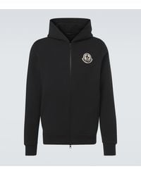 Moncler - Logo Cotton Zip-Up Hoodie - Lyst