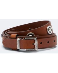 Etro - Guertel Aus Leder Mit Nieten - Lyst