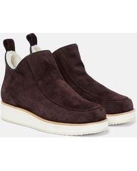 Gabriela Hearst - Harry Shearling-Lined Suede Ankle Boots - Lyst