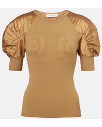Max Mara - Ribbed-Knit Crepe Top - Lyst
