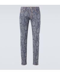Etro - Jeans With Paisley Motif All Over - Lyst