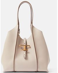 Tod's - Tote T Timeless Small de piel - Lyst