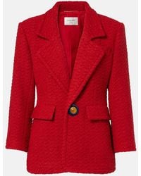 Saint Laurent - Wool And Silk-Blend Tweed Jacket - Lyst